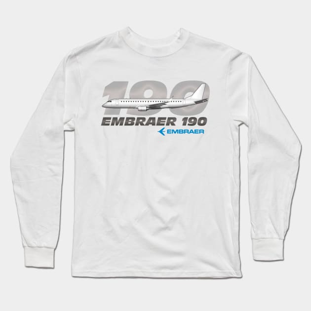 ERJ-190 Long Sleeve T-Shirt by Caravele